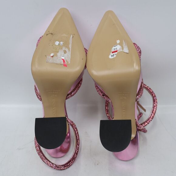 🔥NO ANKLE STRAP MACH & MACH Double Crystal Bow Platform Pump Pink, 7.5US/37.5IT - Picture 6 of 13